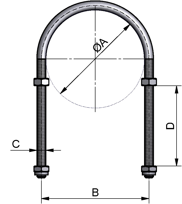PIPE SUPPORT 54 CPL. DN150 304 POL STANDARD